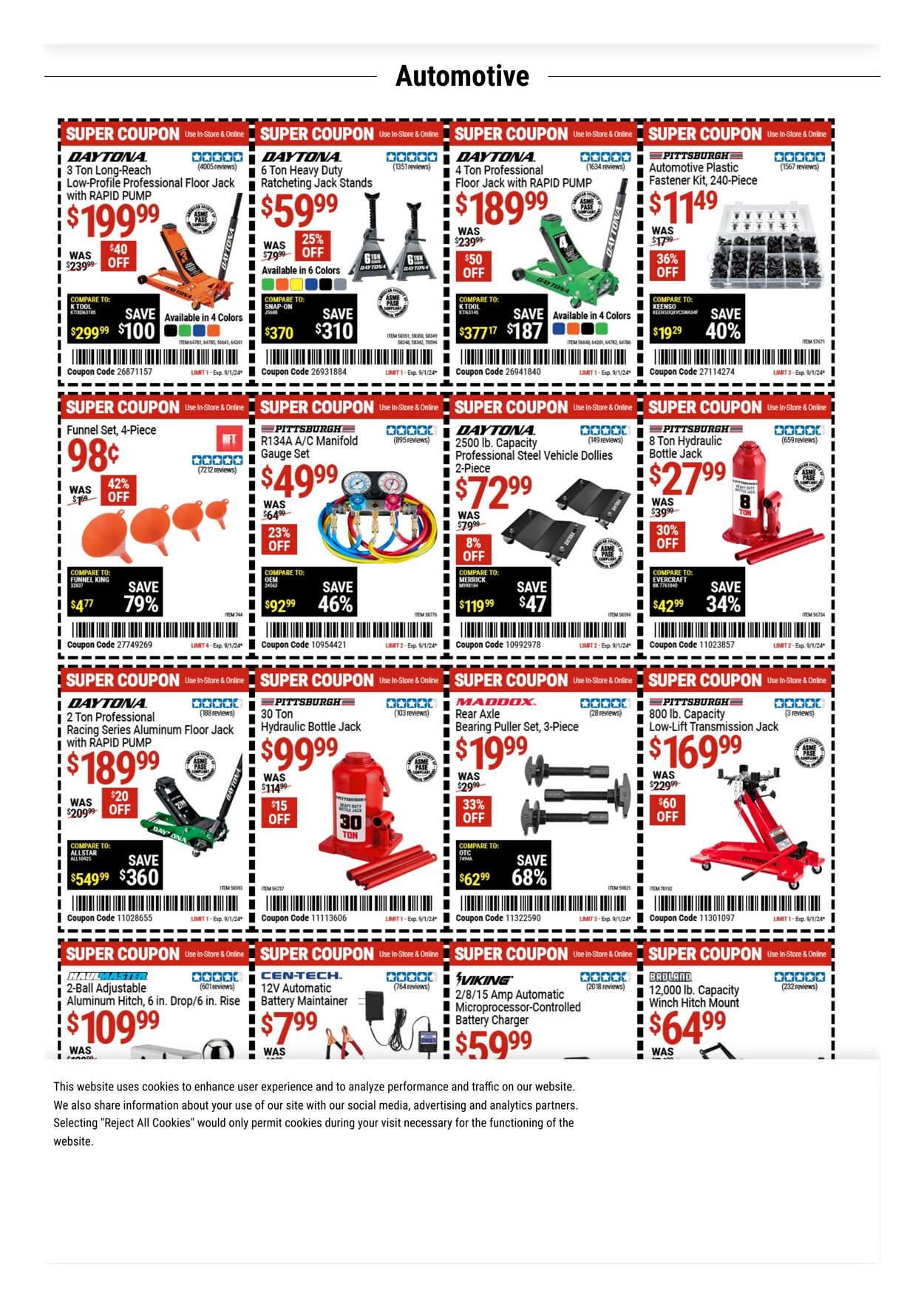 Weekly ad Harbor Freight 08/28/2024 - 09/10/2024