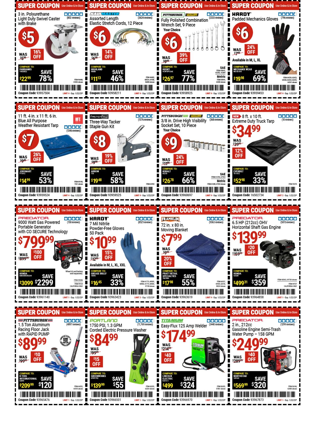 Weekly ad Harbor Freight 01/09/2023 - 01/22/2023