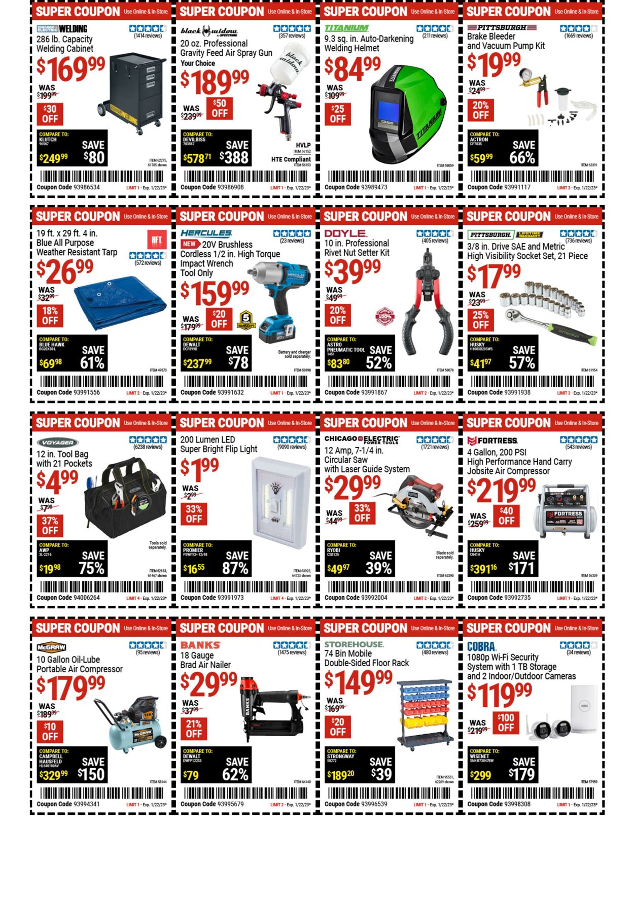 Weekly ad Harbor Freight 01/09/2023 - 01/22/2023