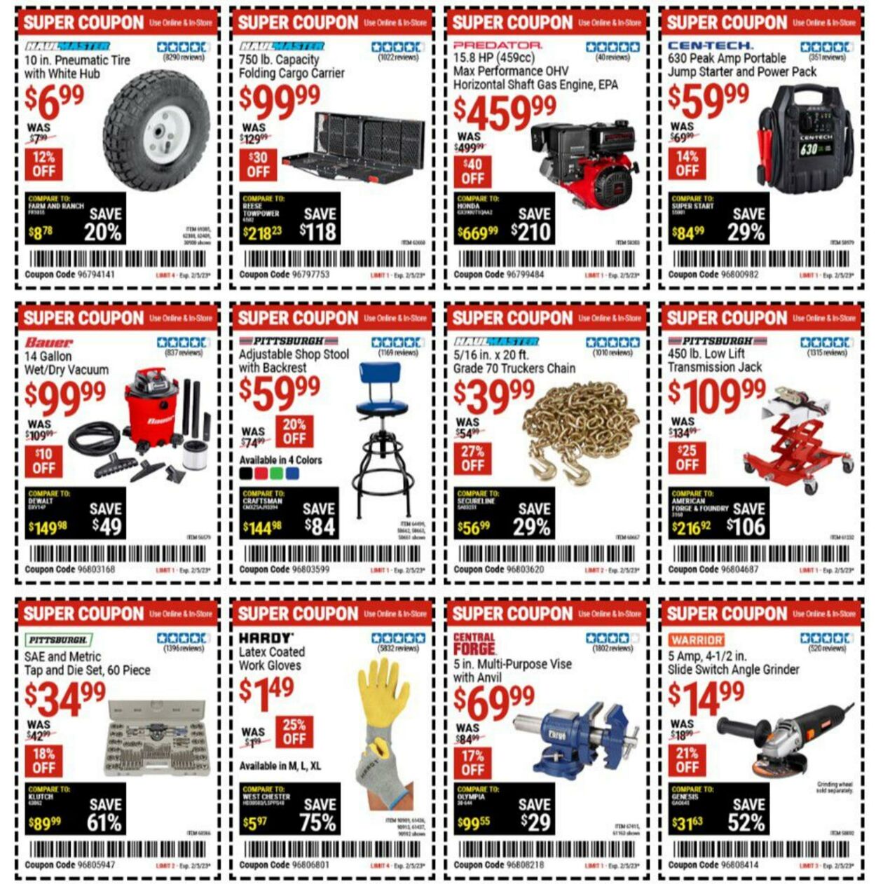 Weekly ad Harbor Freight 01/23/2023 - 02/05/2023