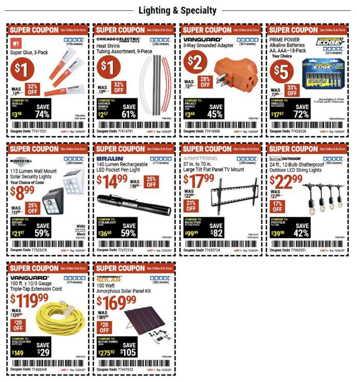 Harbor Freight Promotional Ad Valid from 10/16 to 10/29 Page nb 4