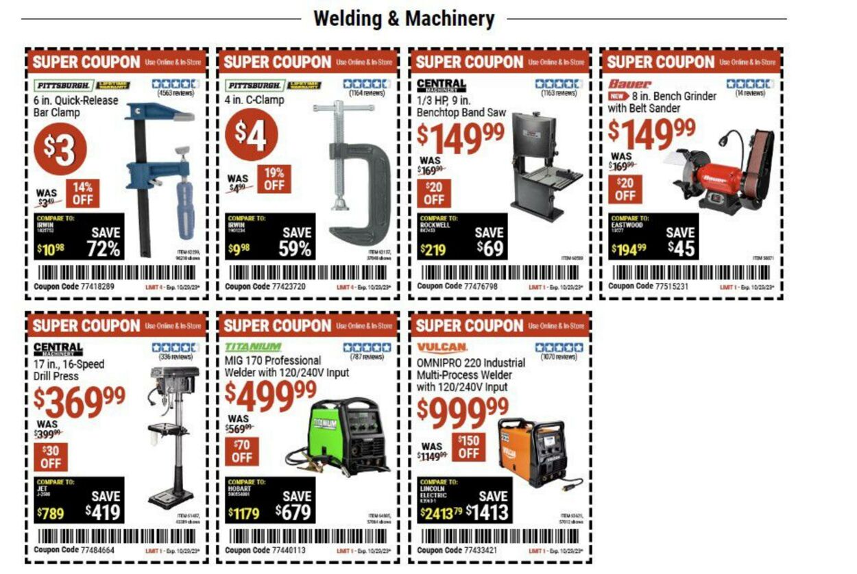 Harbor Freight Promotional Ad Valid from 10/16 to 10/29 Page nb 8