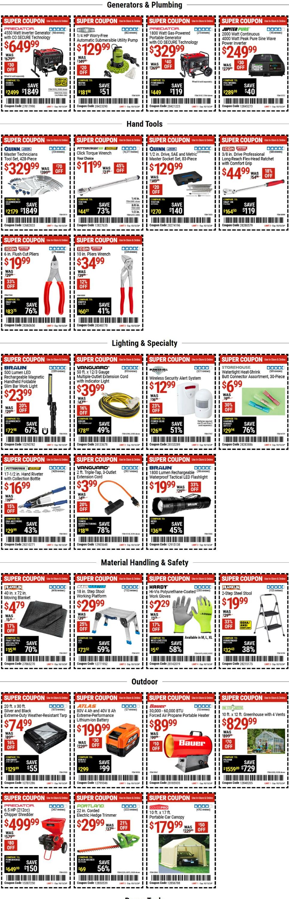 Weekly ad Harbor Freight 10/03/2024 - 10/13/2024