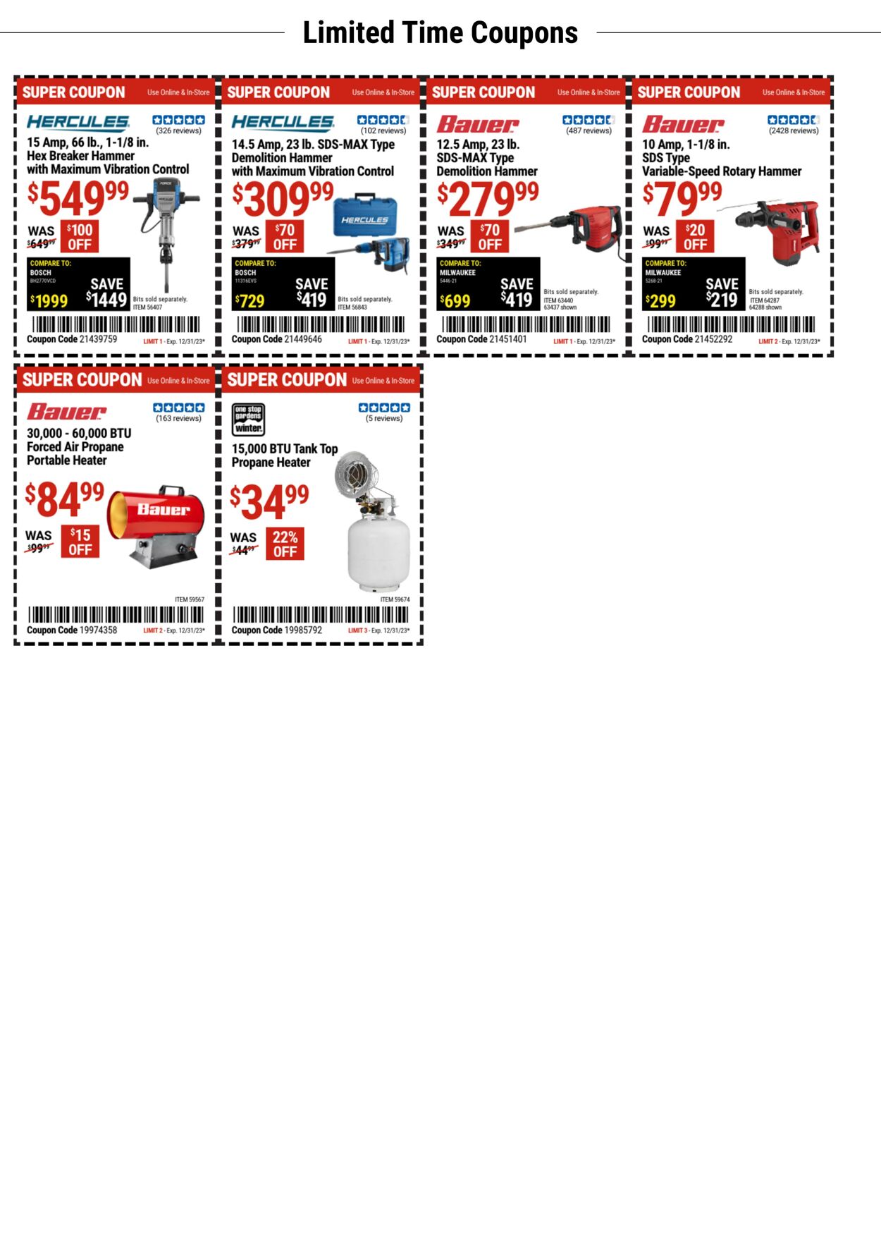 Weekly ad Harbor Freight 01/01/2024 - 01/07/2024