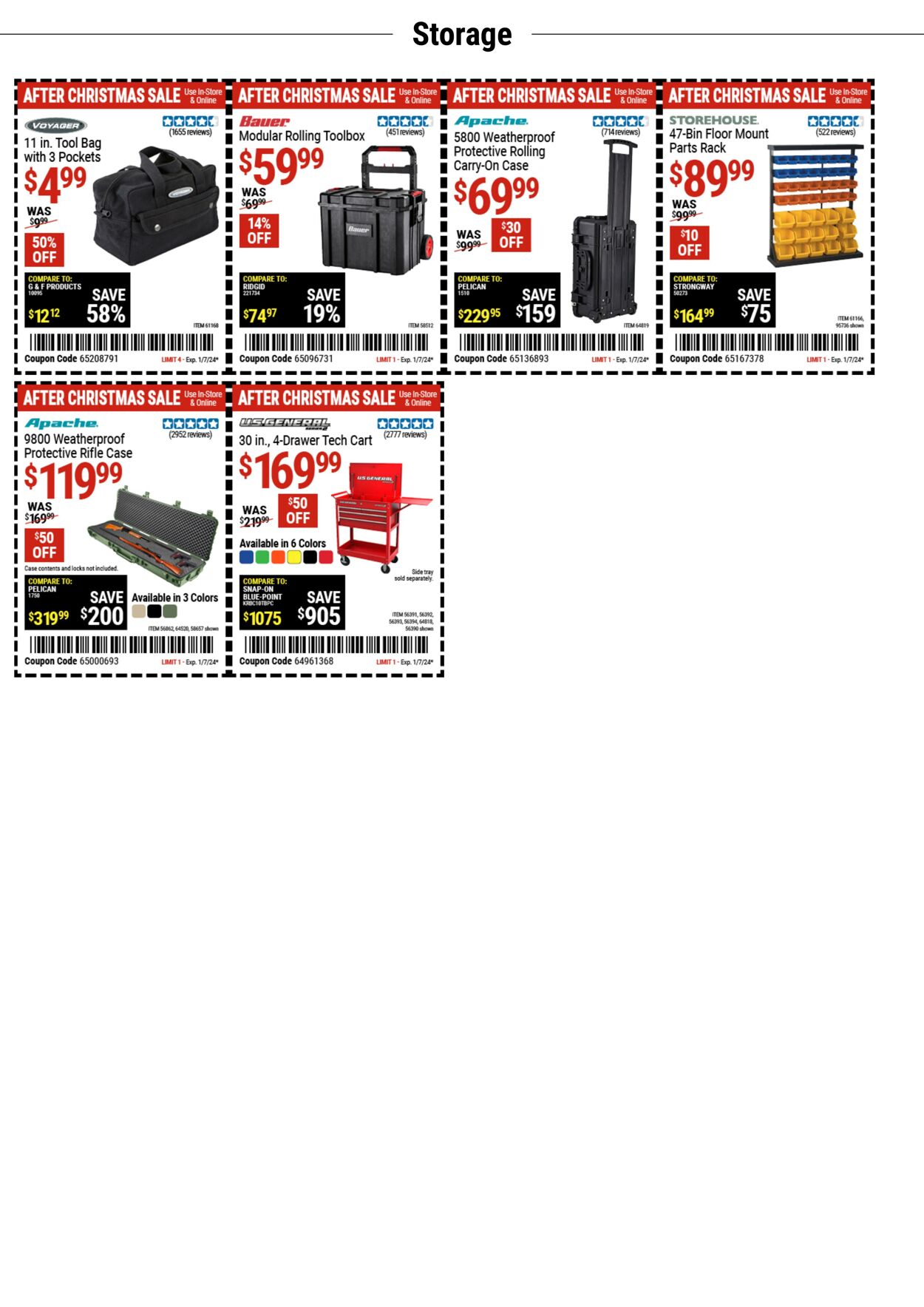 Weekly ad Harbor Freight 01/01/2024 - 01/07/2024
