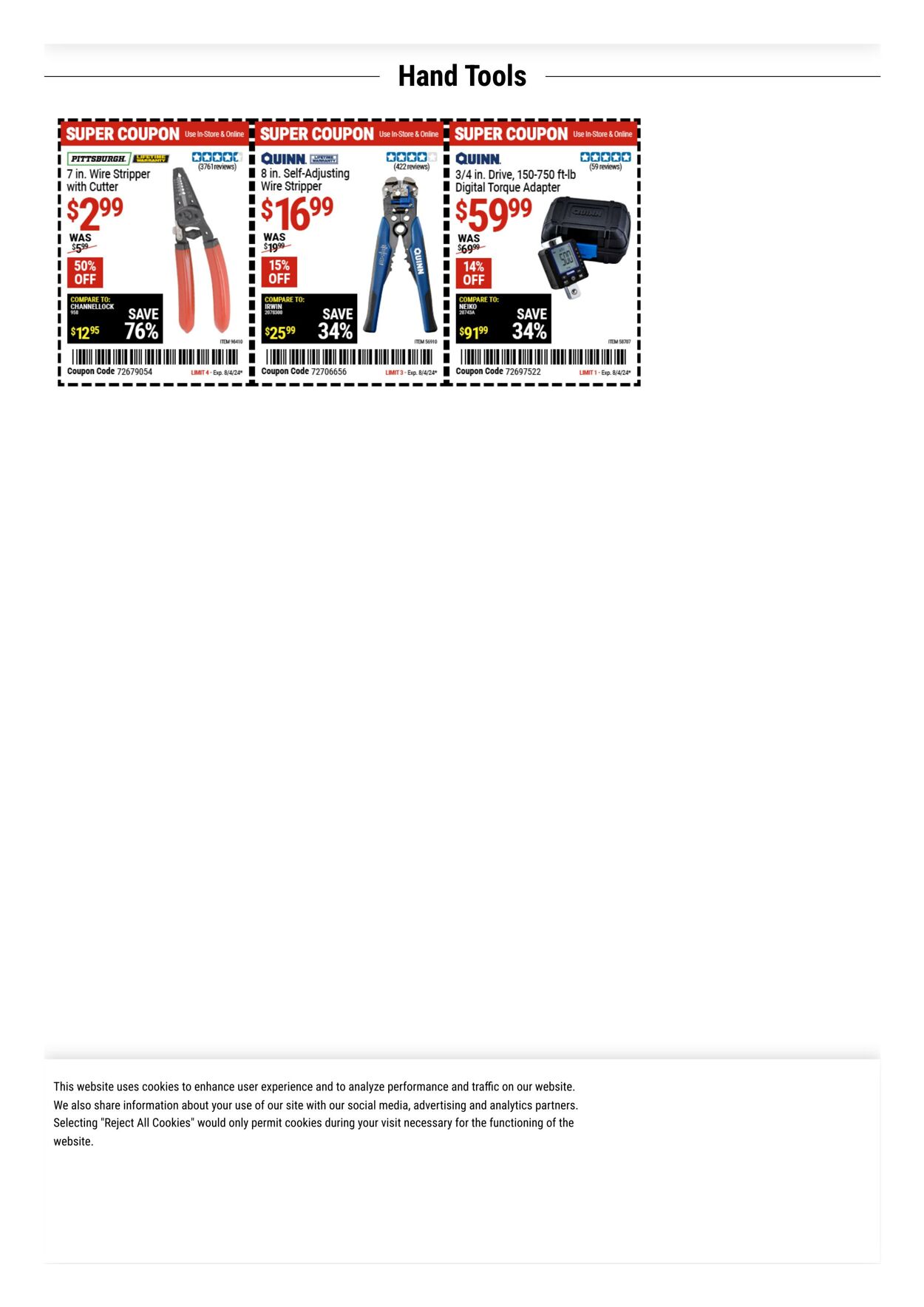 Weekly ad Harbor Freight 07/29/2024 - 08/11/2024