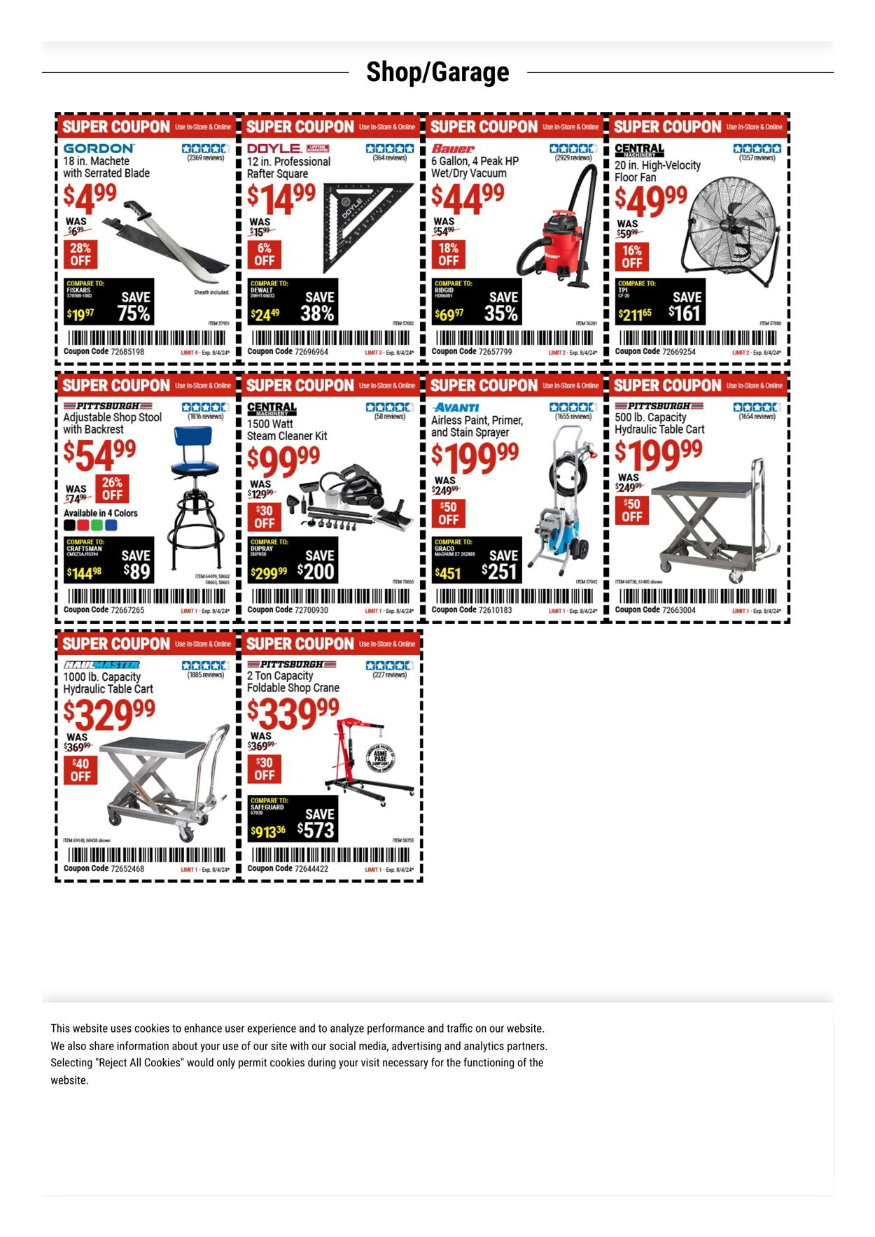 Weekly ad Harbor Freight 07/29/2024 - 08/11/2024