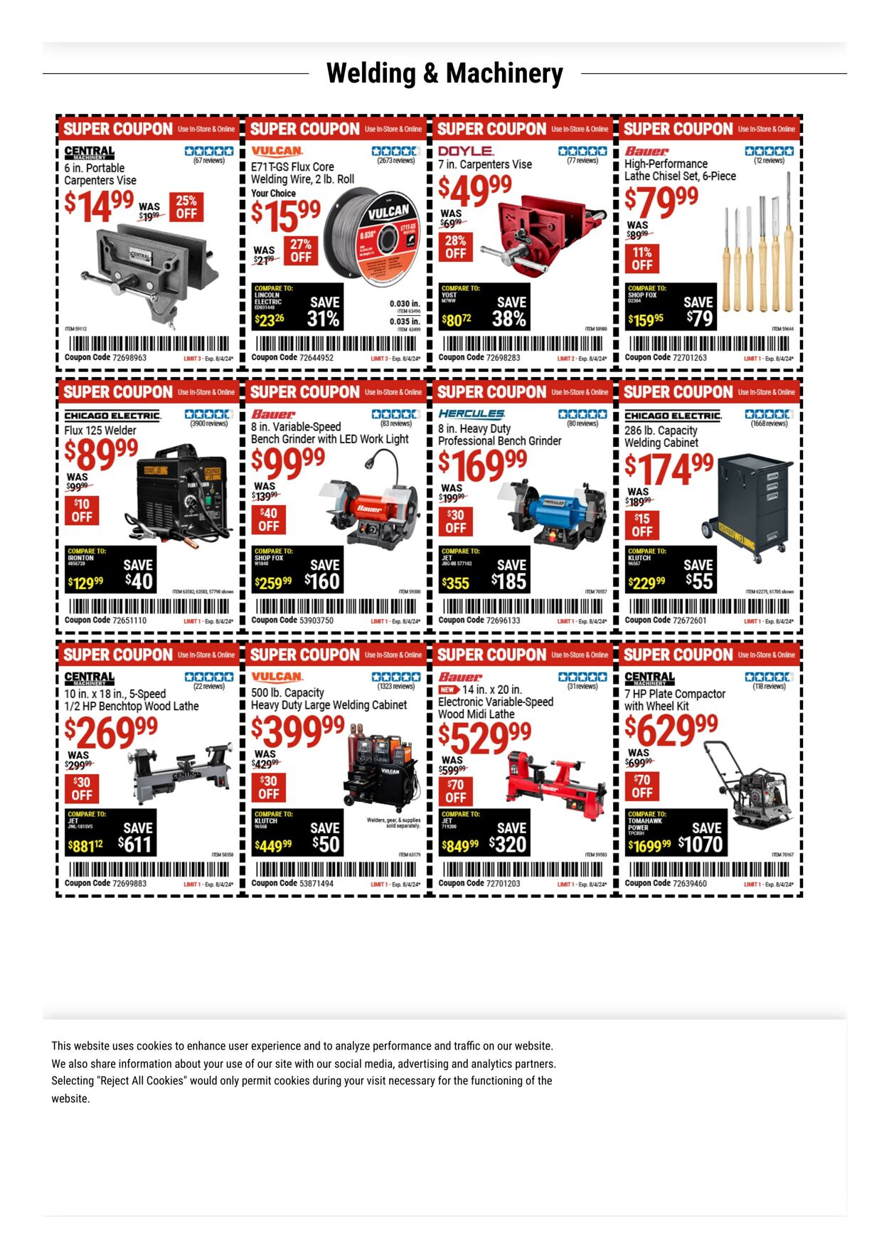 Weekly ad Harbor Freight 07/29/2024 - 08/11/2024