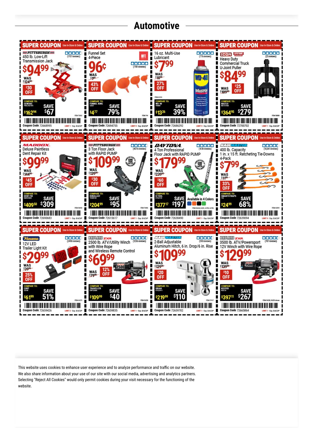 Weekly ad Harbor Freight 07/29/2024 - 08/11/2024