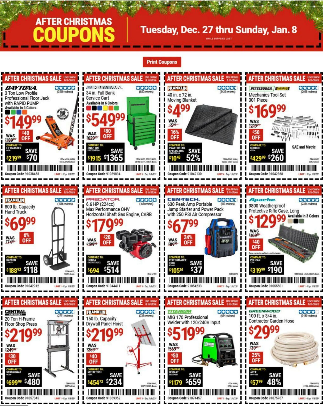 Weekly ad Harbor Freight 12/27/2022-01/08/2023