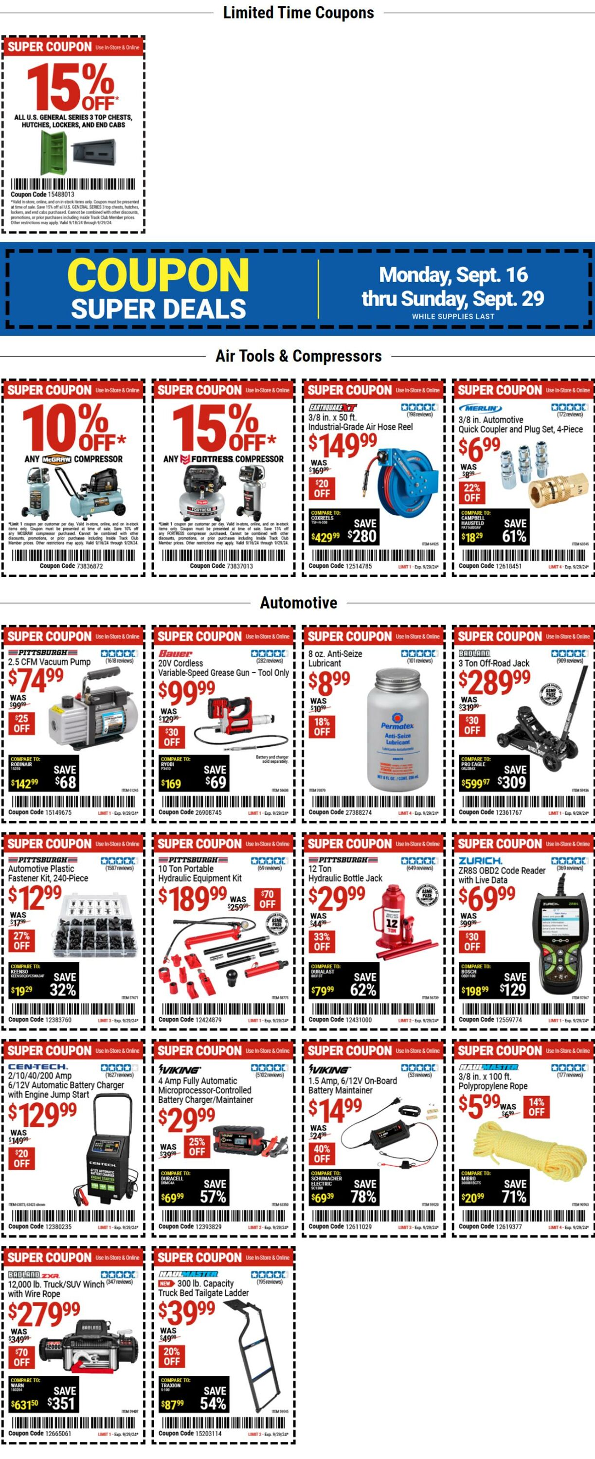 Weekly ad Harbor Freight 09/19/2024 - 09/25/2024