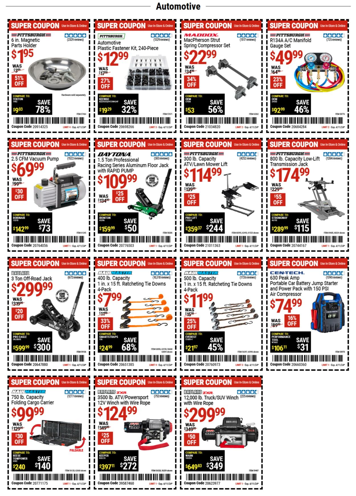Weekly ad Harbor Freight 03/28/2024 - 04/11/2024