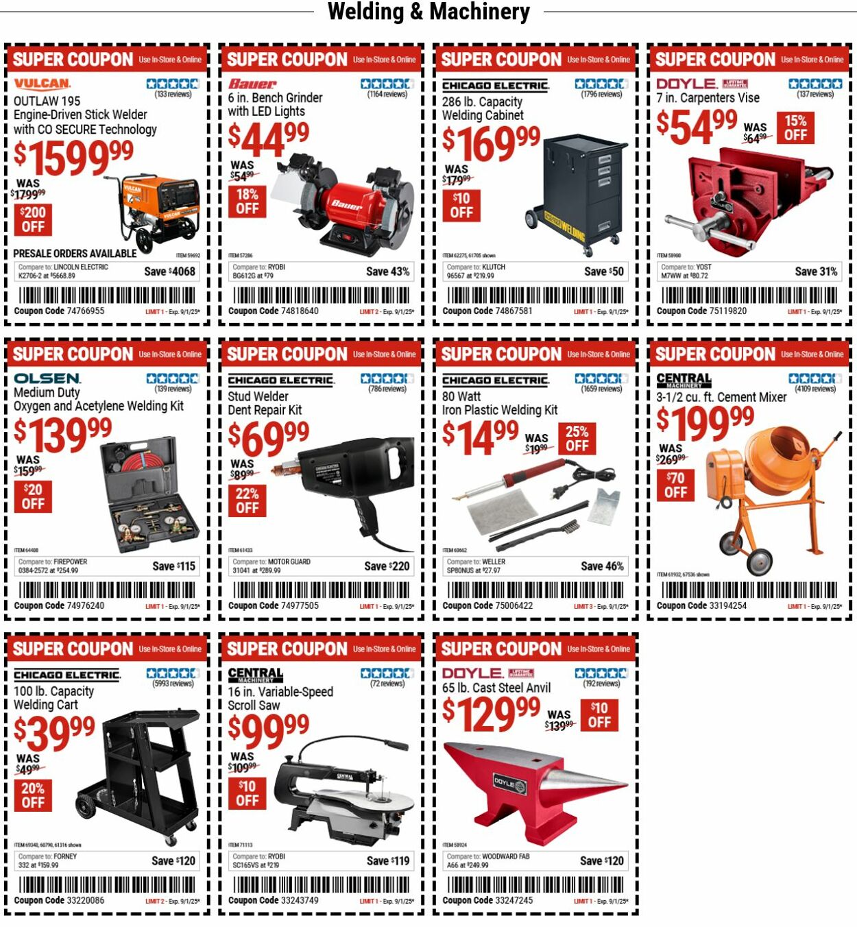 Weekly ad Harbor Freight 08/25/2025 - 09/03/2025