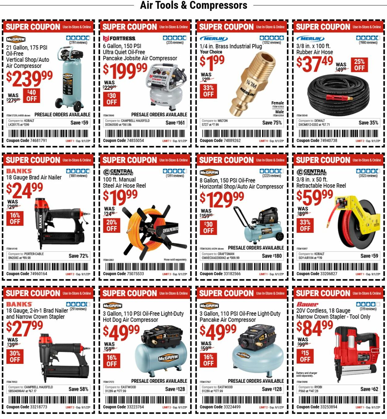 Weekly ad Harbor Freight 08/25/2025 - 09/03/2025