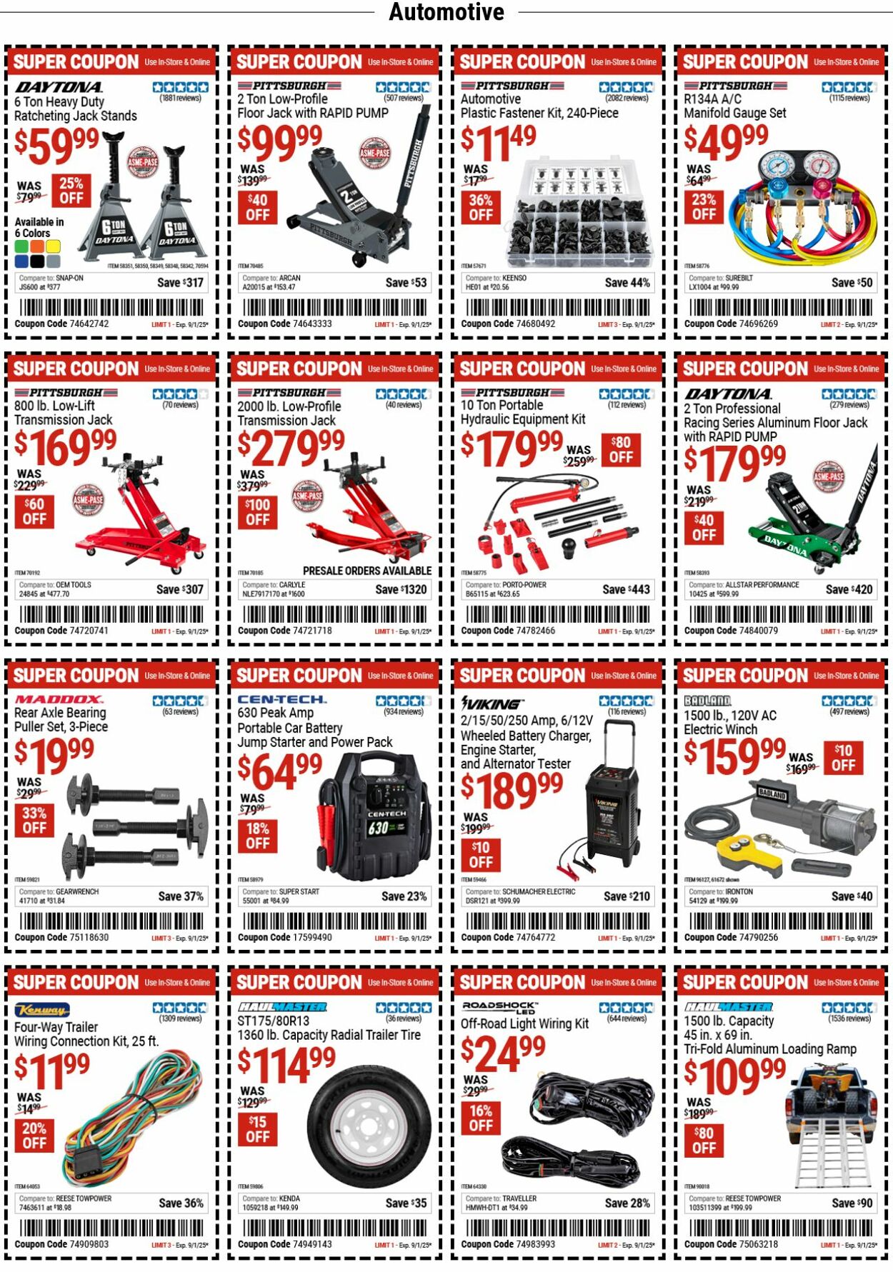 Weekly ad Harbor Freight 08/25/2025 - 09/03/2025