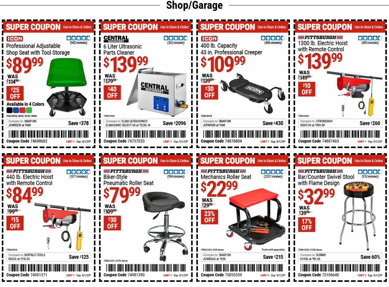 Weekly ad Harbor Freight 08/25/2025 - 09/03/2025
