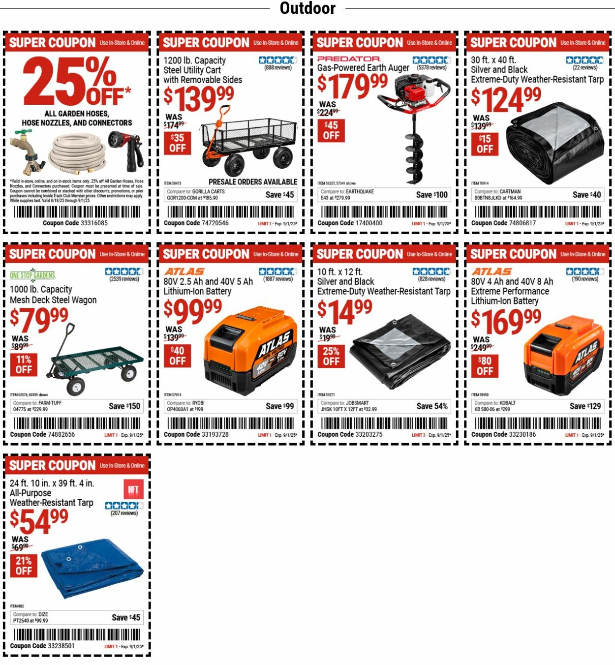 Weekly ad Harbor Freight 08/25/2025 - 09/03/2025