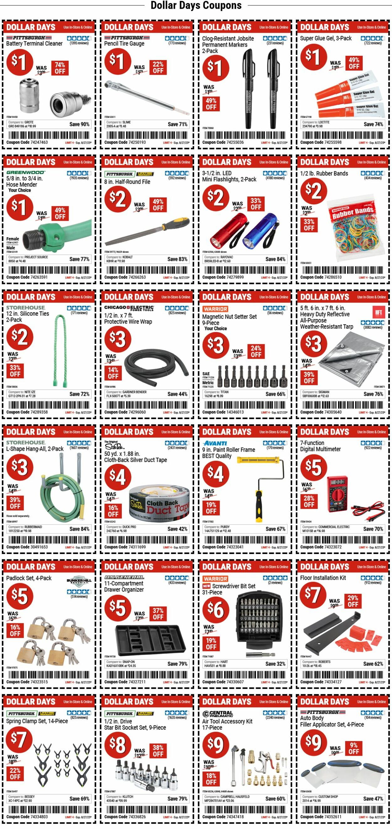 Weekly ad Harbor Freight 08/25/2025 - 09/03/2025