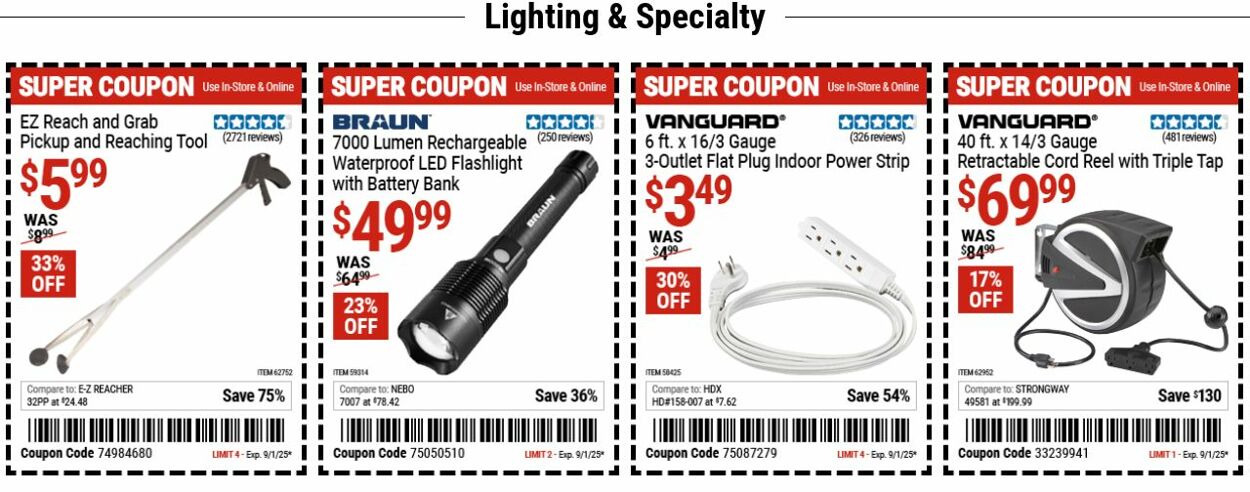 Weekly ad Harbor Freight 08/25/2025 - 09/03/2025