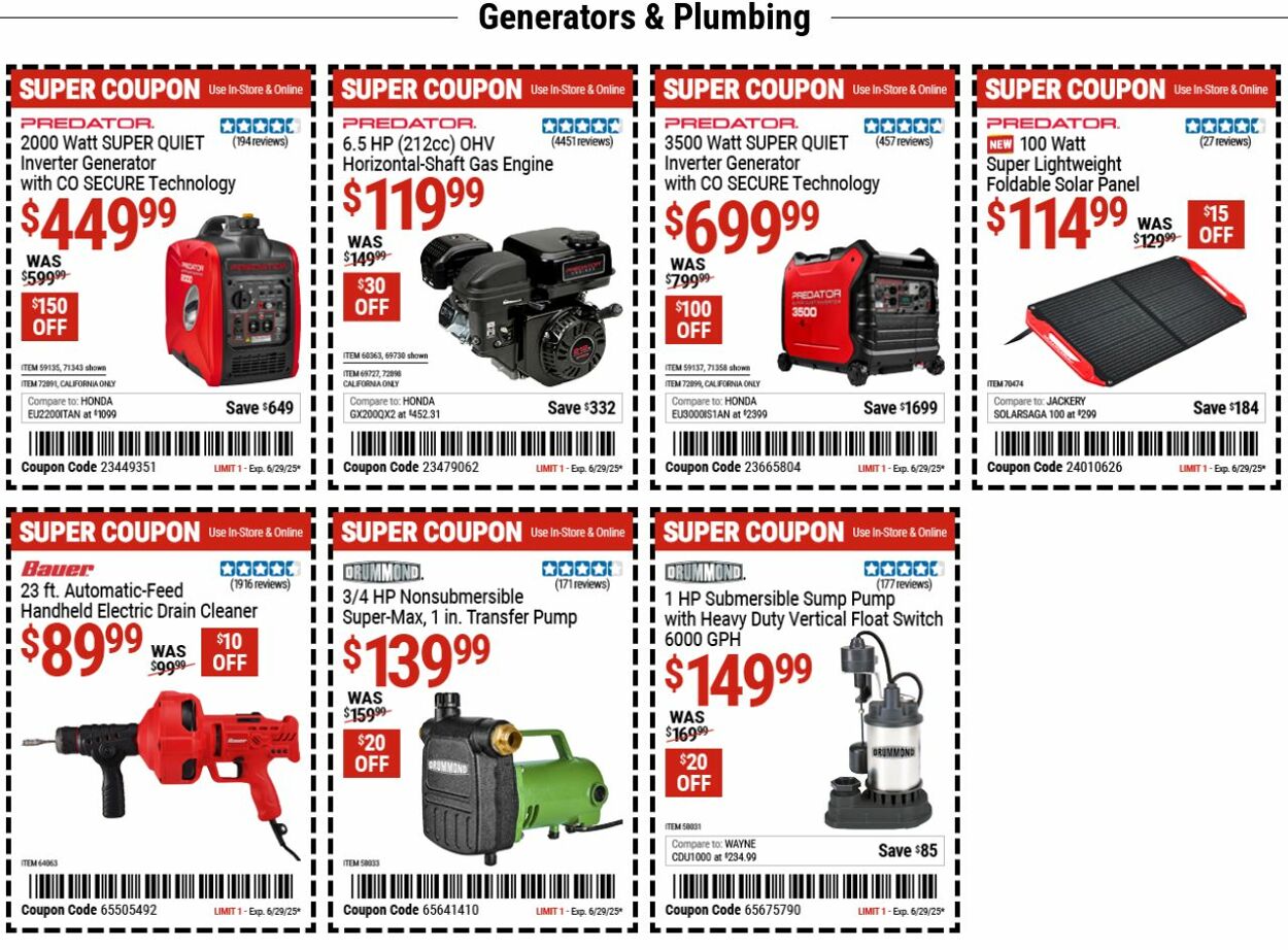 Weekly ad Harbor Freight 06/16/2025 - 06/25/2025