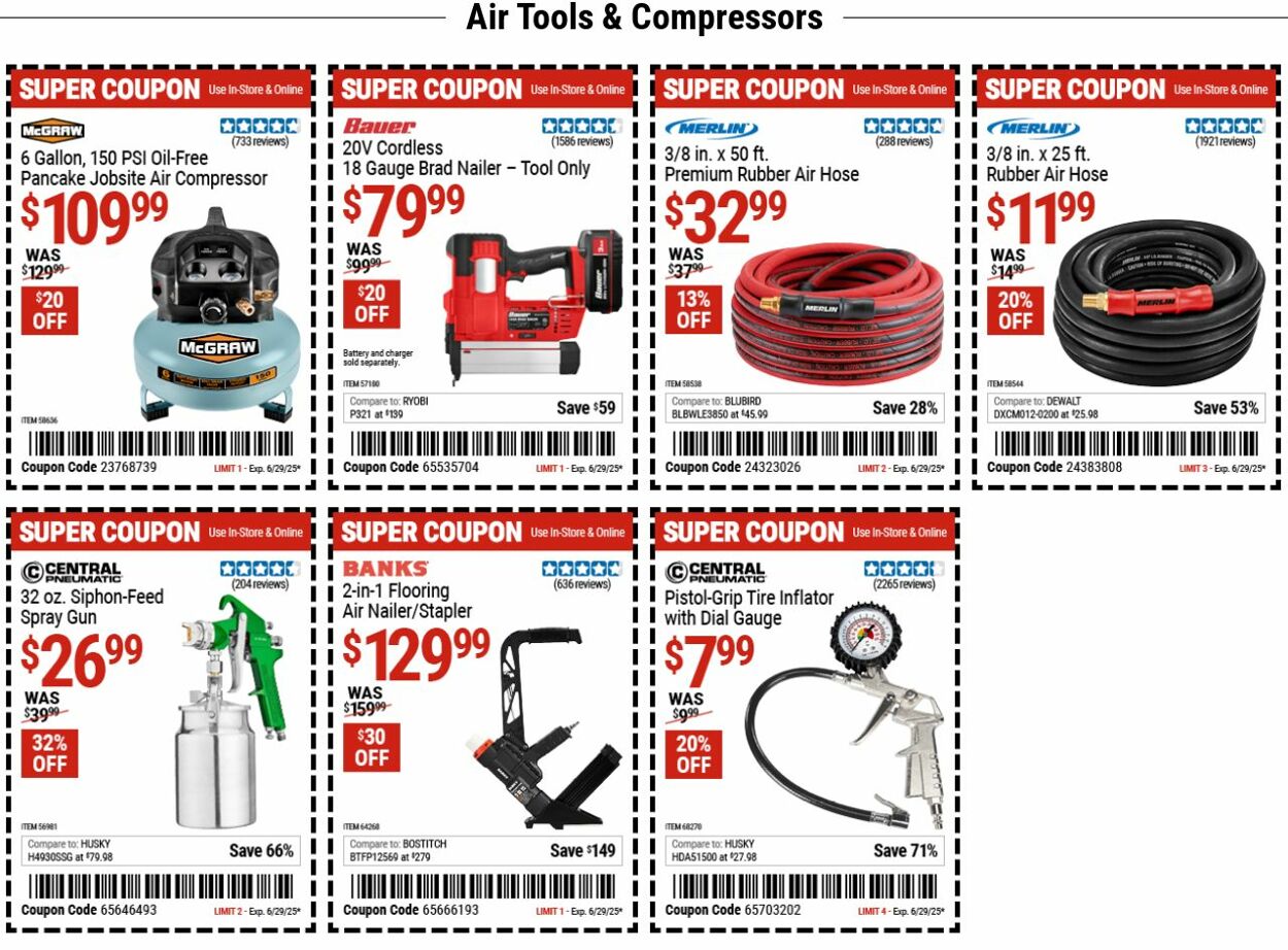 Weekly ad Harbor Freight 06/16/2025 - 06/25/2025