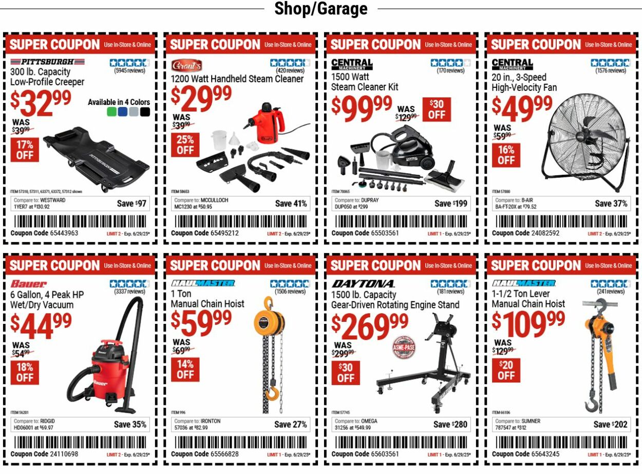 Weekly ad Harbor Freight 06/16/2025 - 06/25/2025