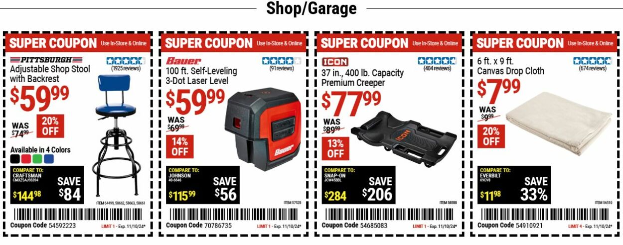 Weekly ad Harbor Freight 11/04/2024 - 11/13/2024