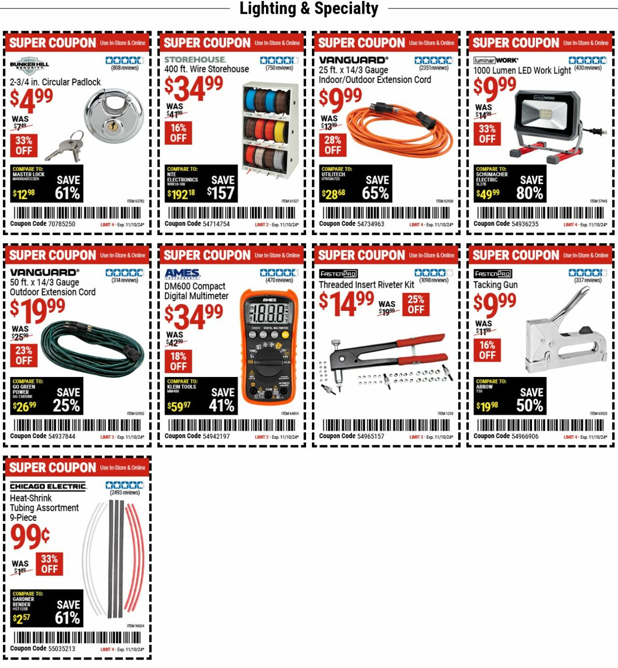 Weekly ad Harbor Freight 10/28/2024 - 11/06/2024