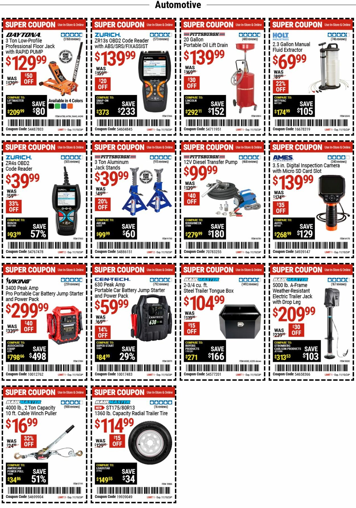 Weekly ad Harbor Freight 10/28/2024 - 11/06/2024