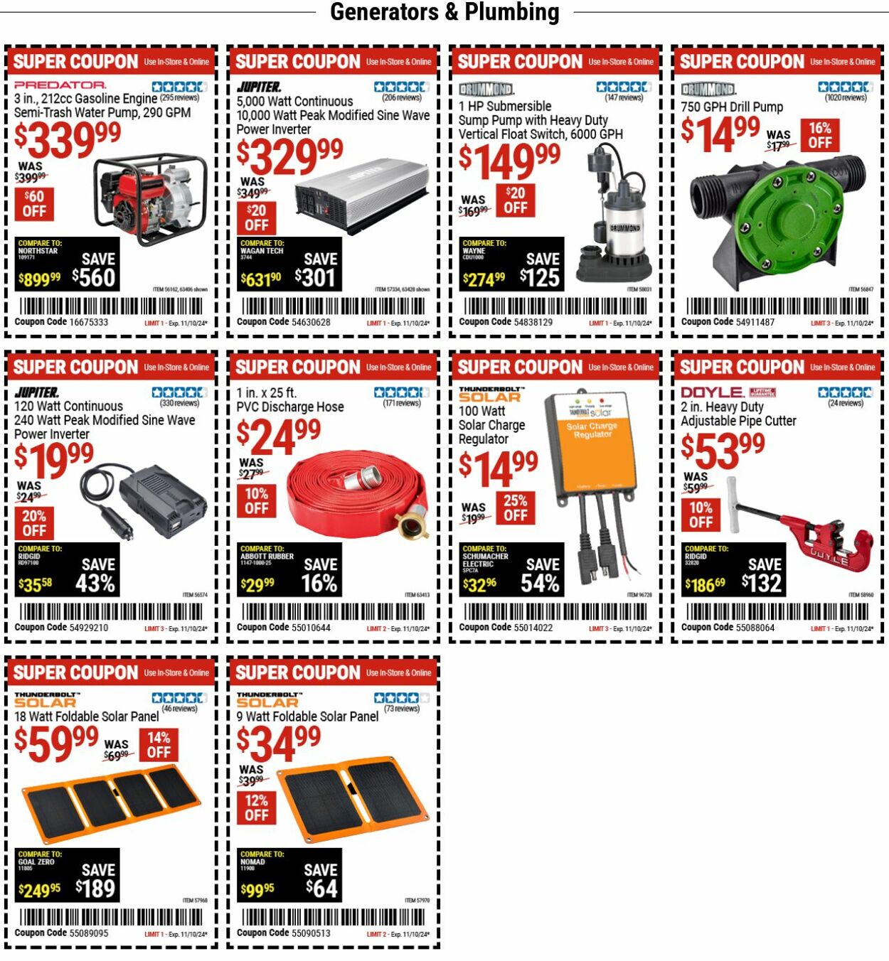 Weekly ad Harbor Freight 10/28/2024 - 11/06/2024