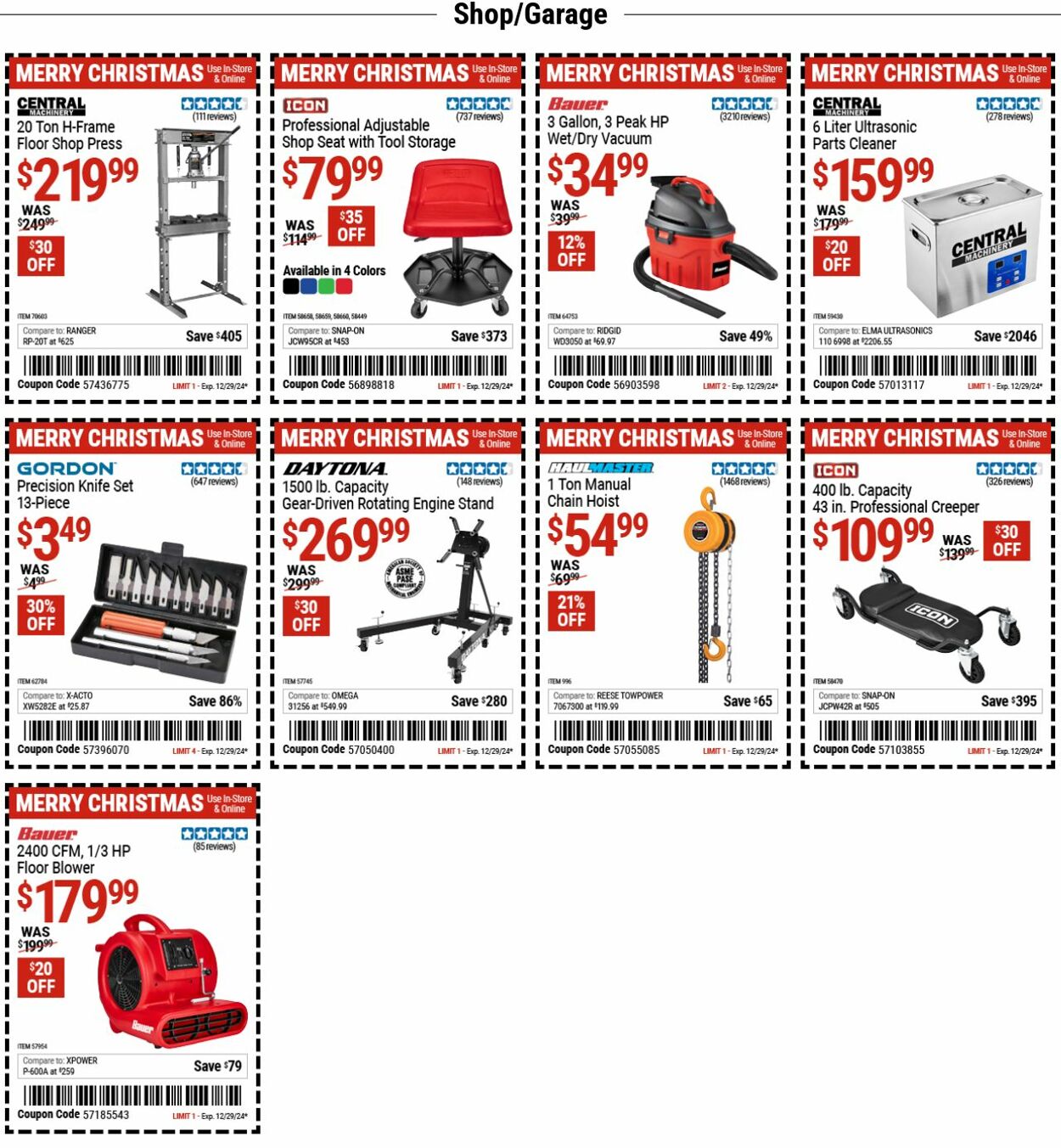 Weekly ad Harbor Freight 12/16/2024 - 12/25/2024