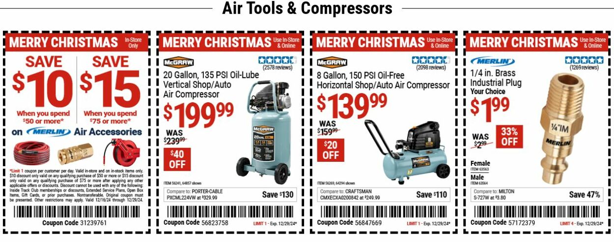 Weekly ad Harbor Freight 12/16/2024 - 12/25/2024