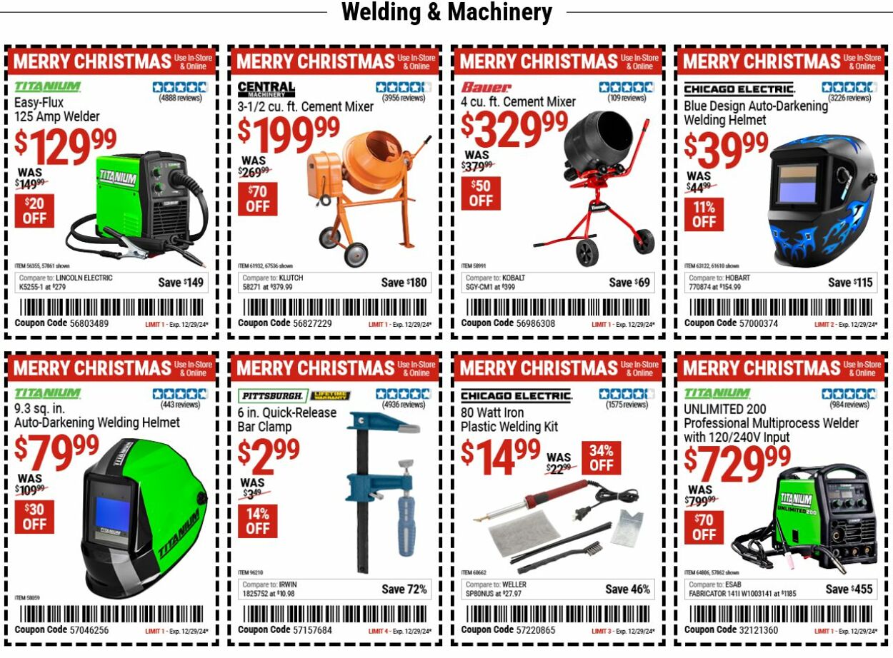 Weekly ad Harbor Freight 12/16/2024 - 12/25/2024