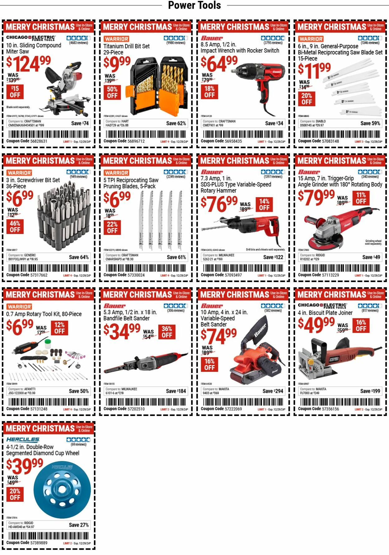 Weekly ad Harbor Freight 12/16/2024 - 12/25/2024