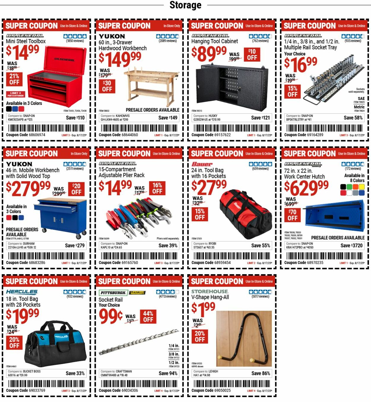 Weekly ad Harbor Freight 08/04/2025 - 08/13/2025