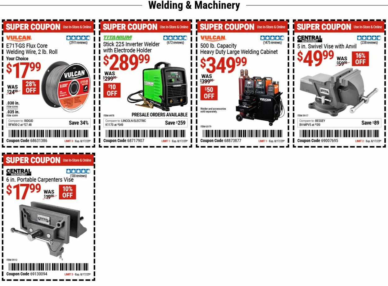 Weekly ad Harbor Freight 08/04/2025 - 08/13/2025