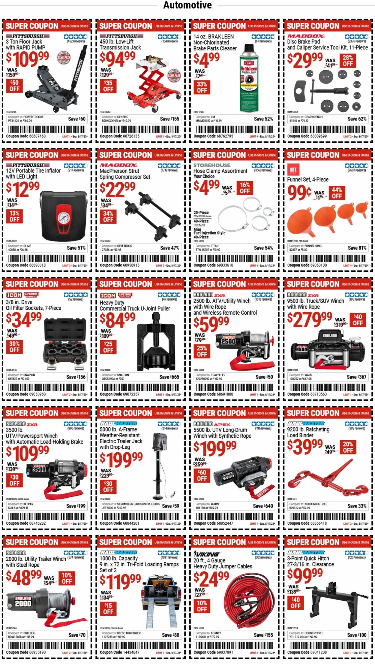 Weekly ad Harbor Freight 08/04/2025 - 08/13/2025