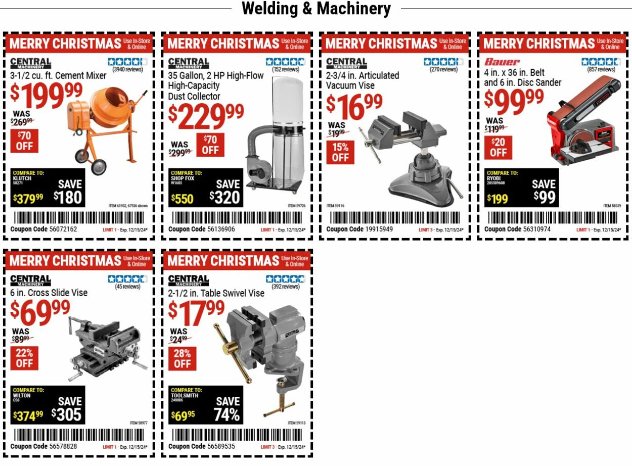 Weekly ad Harbor Freight 12/02/2024 - 12/11/2024