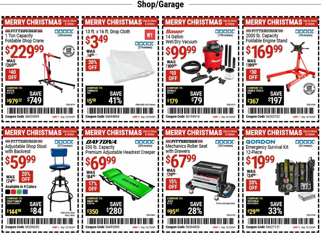 Weekly ad Harbor Freight 12/02/2024 - 12/11/2024