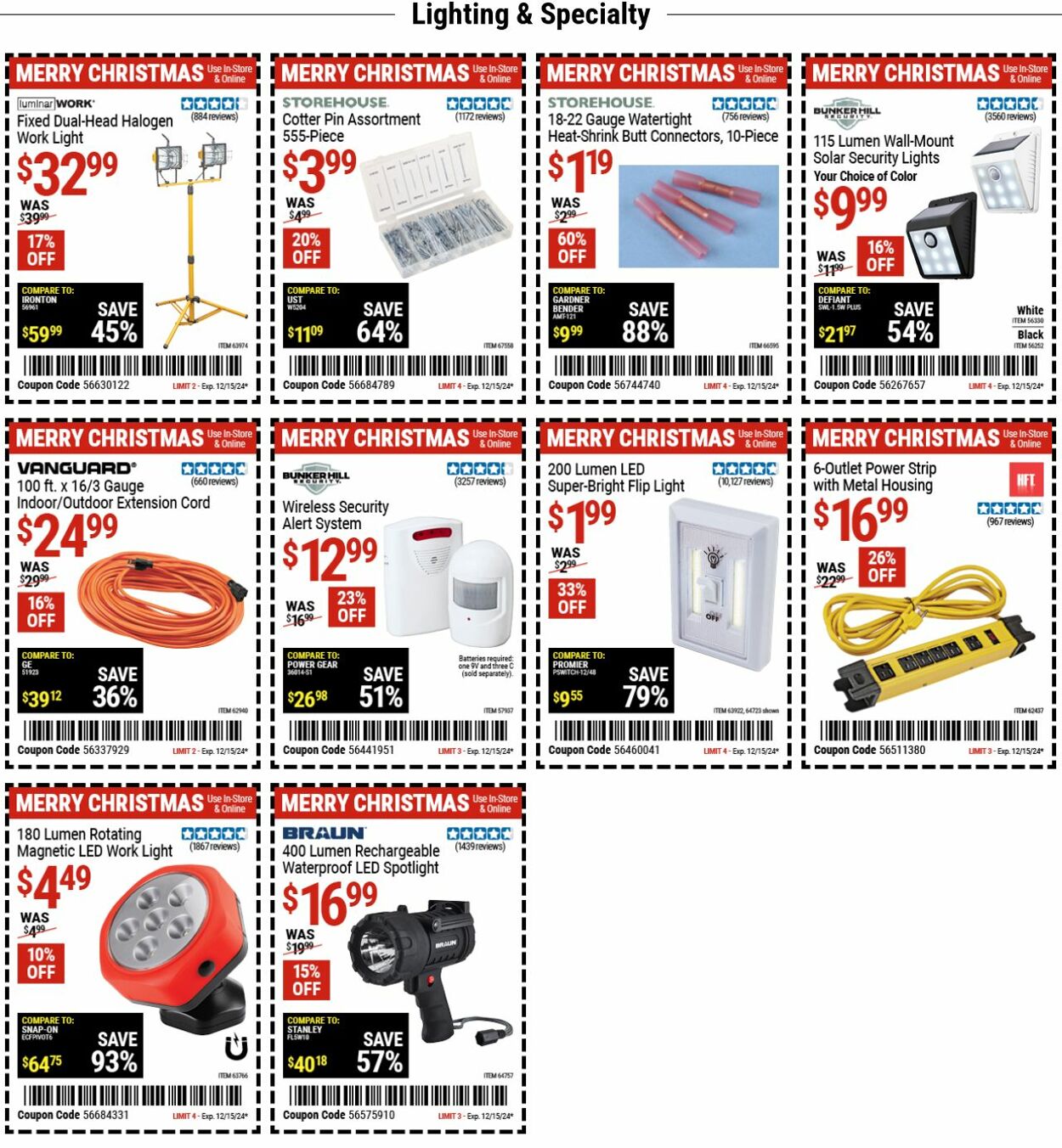 Weekly ad Harbor Freight 12/02/2024 - 12/11/2024