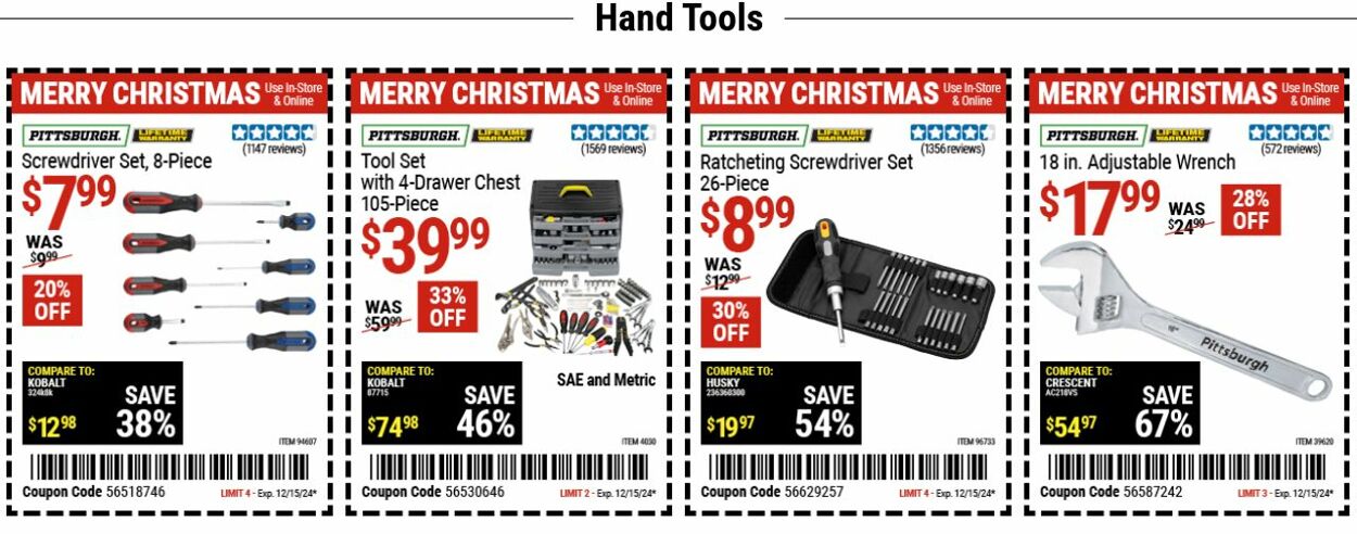 Weekly ad Harbor Freight 12/02/2024 - 12/11/2024