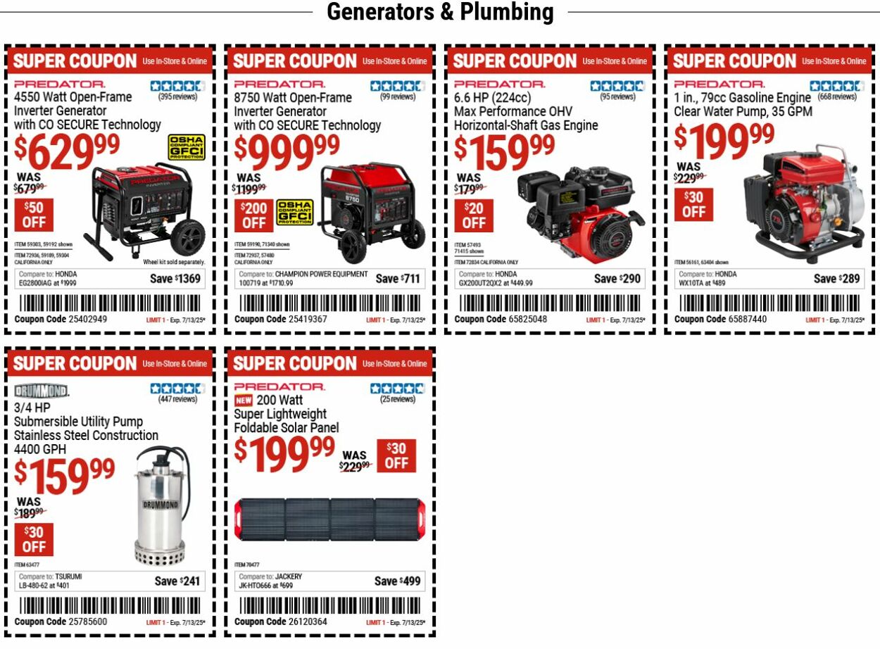 Weekly ad Harbor Freight 06/30/2025 - 07/09/2025