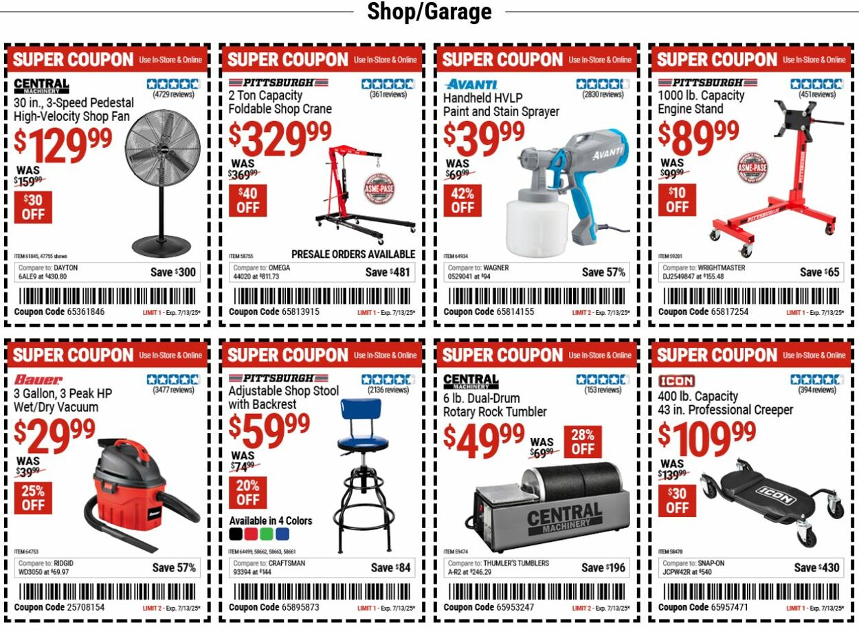 Weekly ad Harbor Freight 06/30/2025 - 07/09/2025