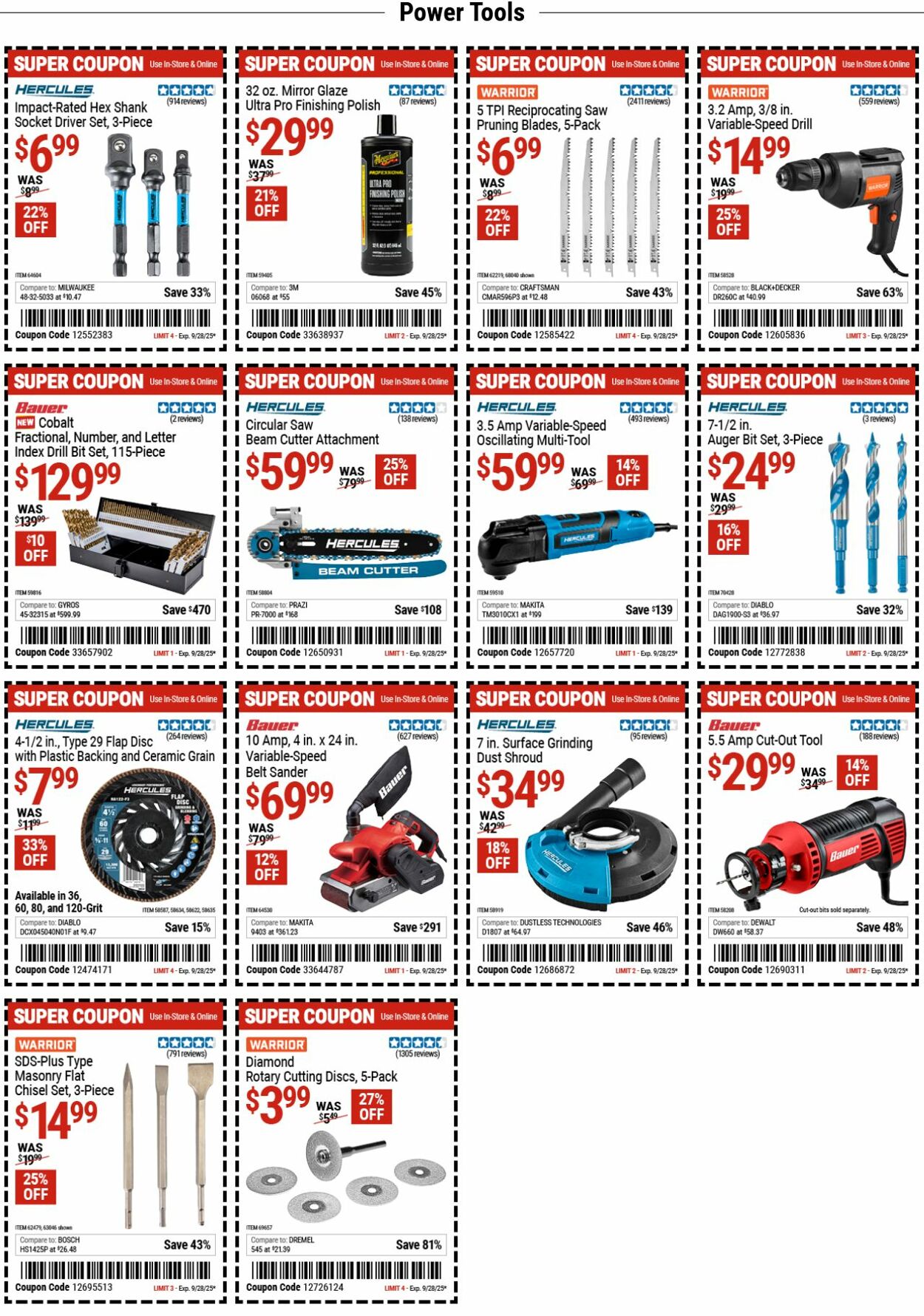 Weekly ad Harbor Freight 09/15/2025 - 09/24/2025
