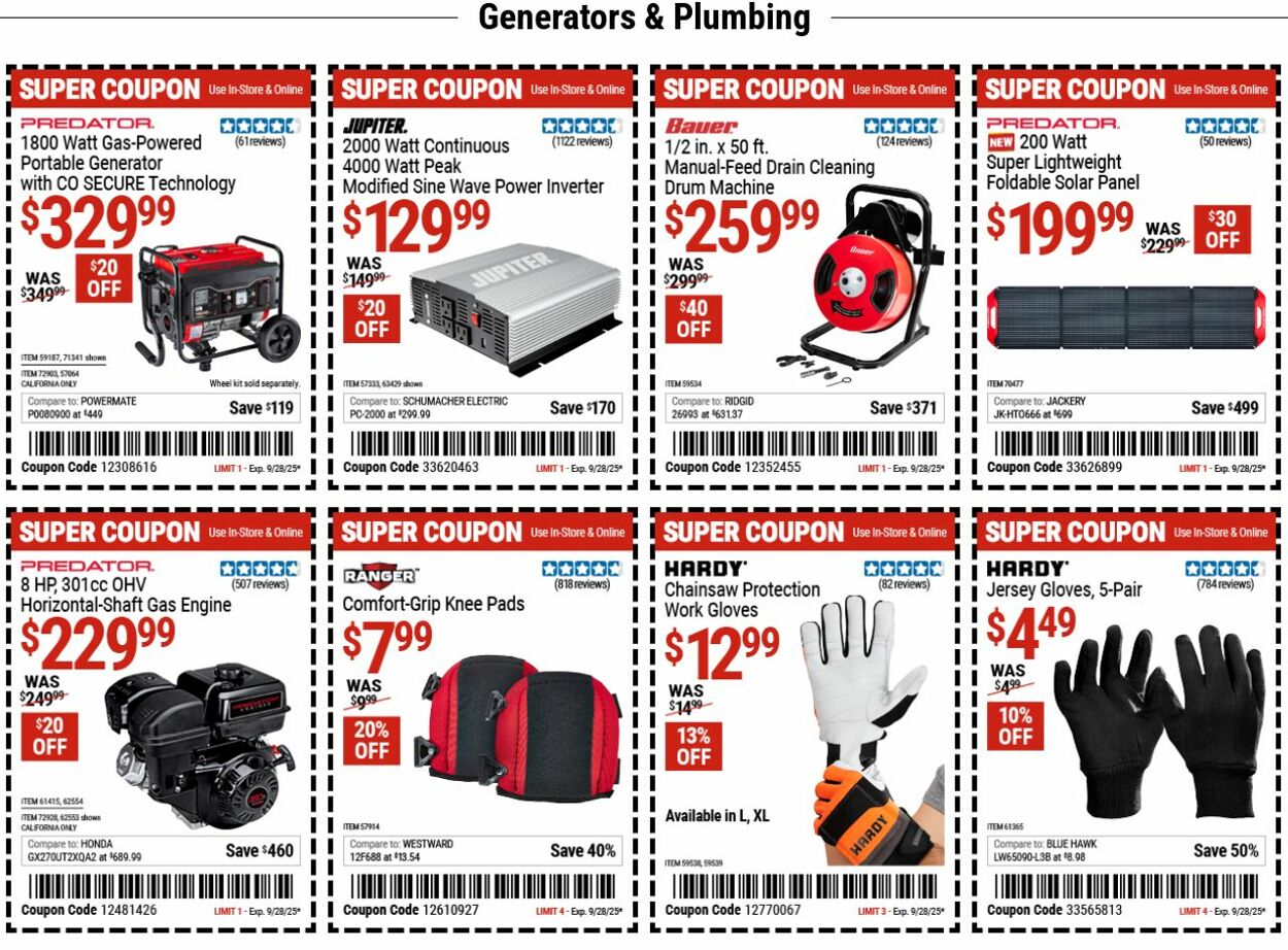 Weekly ad Harbor Freight 09/15/2025 - 09/24/2025