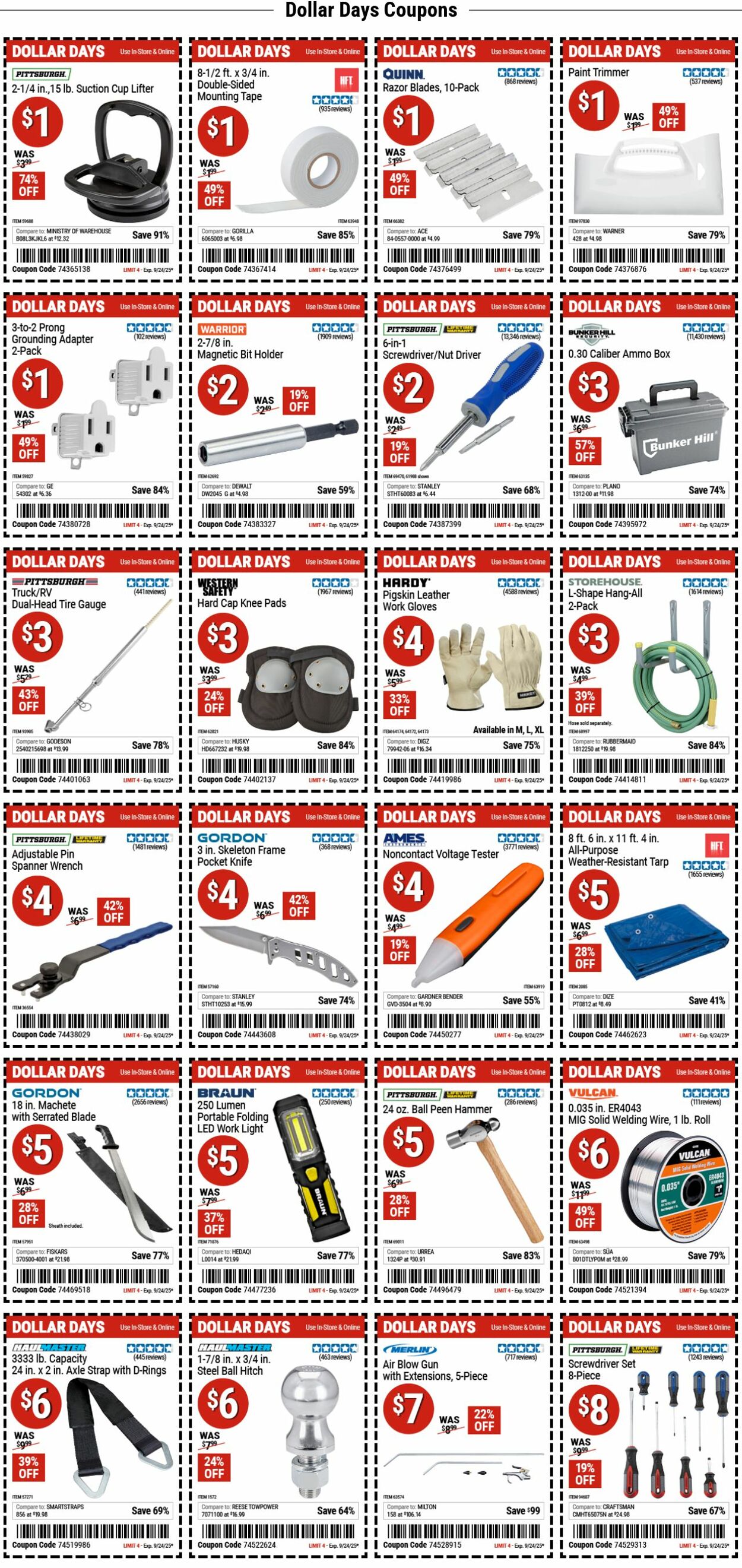 Weekly ad Harbor Freight 09/15/2025 - 09/24/2025