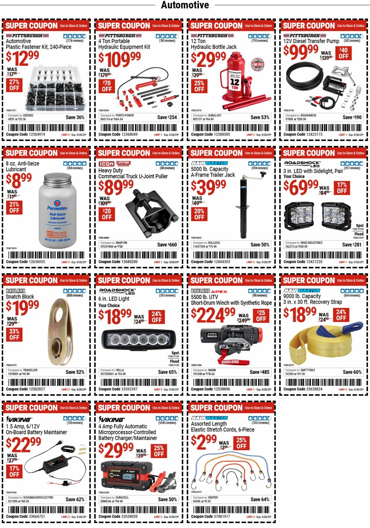 Weekly ad Harbor Freight 09/15/2025 - 09/24/2025