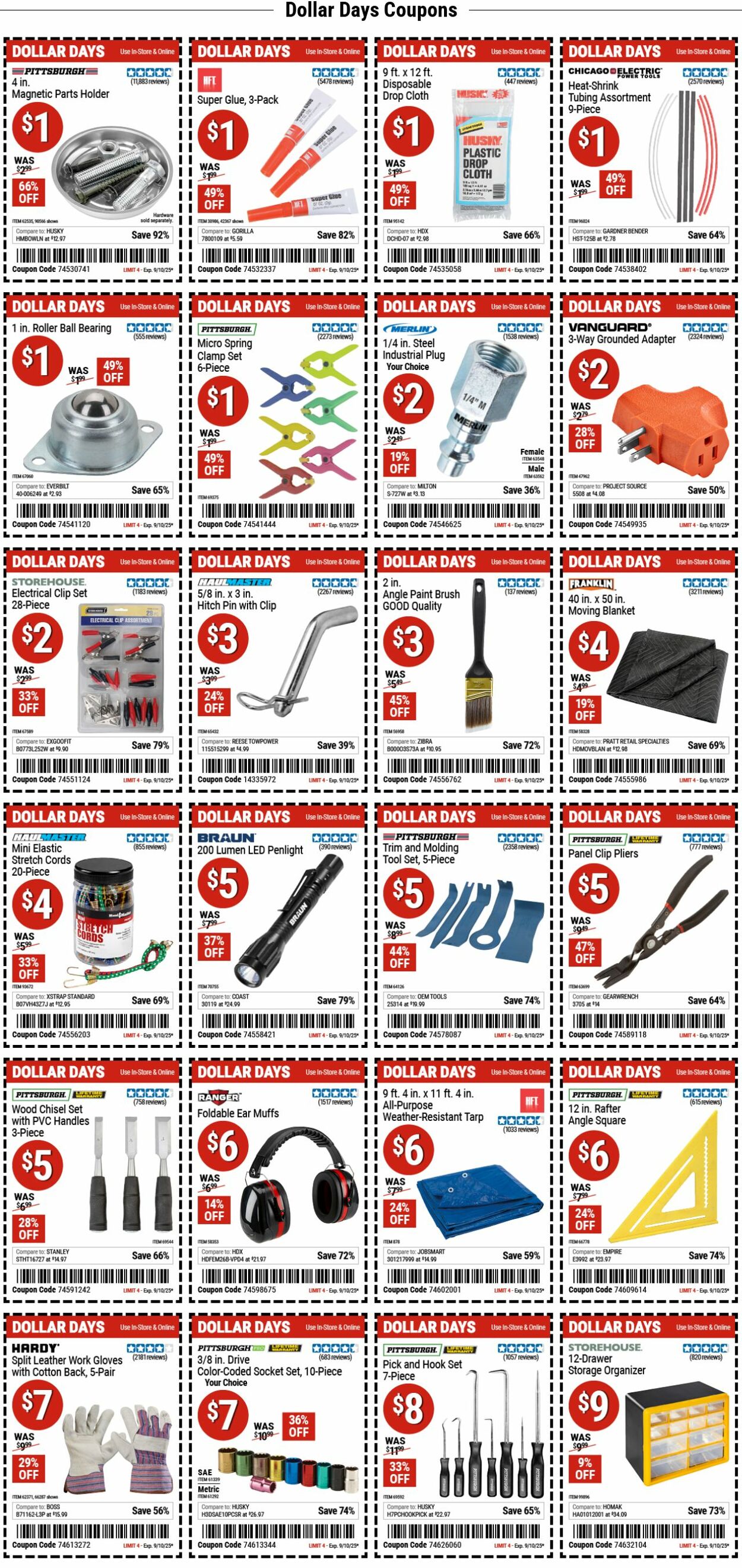 Weekly ad Harbor Freight 09/08/2025 - 09/17/2025