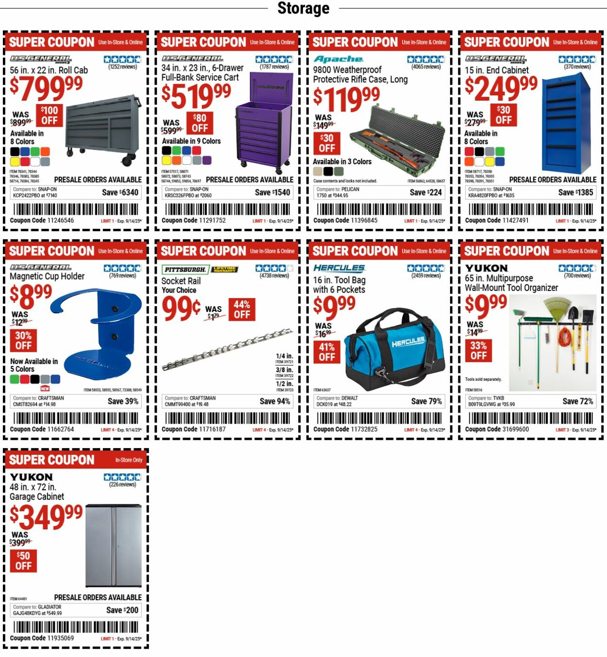 Weekly ad Harbor Freight 09/08/2025 - 09/17/2025