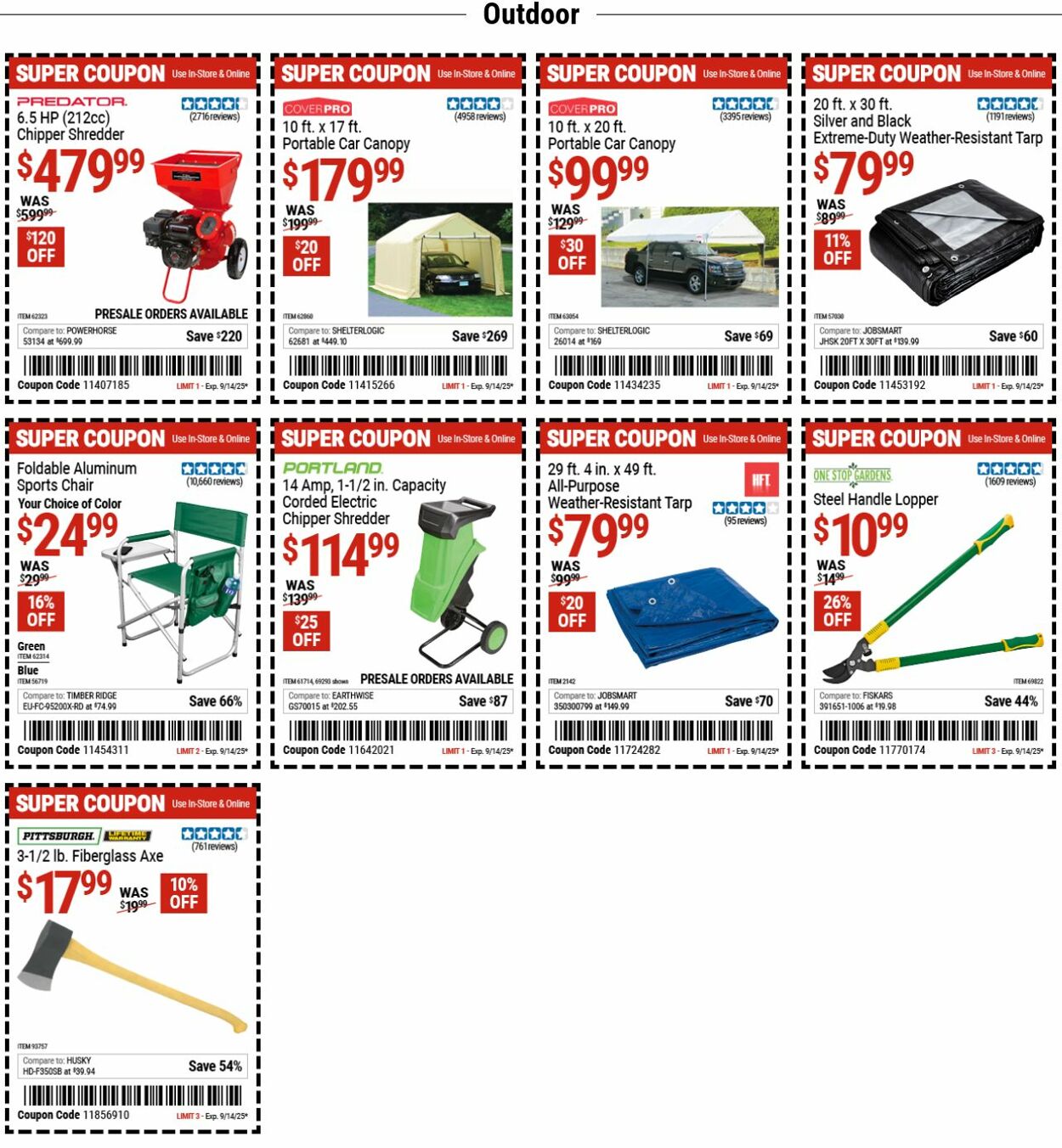 Weekly ad Harbor Freight 09/08/2025 - 09/17/2025